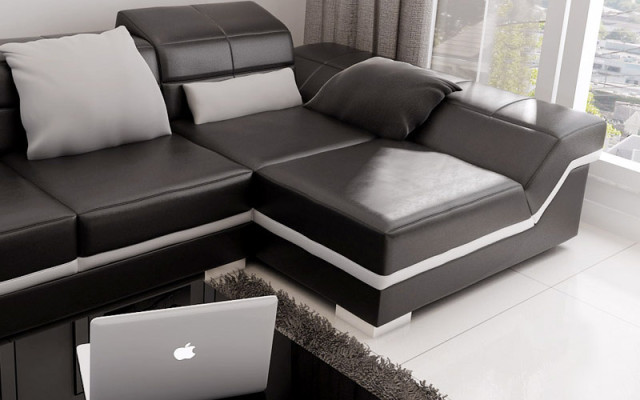 Sofá de cuero Sofá Sofá Sofá de esquina Conjunto de muebles Decoración Diseño moderno