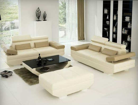 Conjunto de salón Sofá Sofá Conjunto de sofá Tapizado Conjunto de tapizado Cuero AlfredD