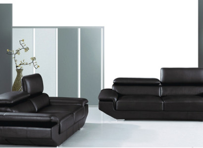 3+2 juego de sofás de sillón tapizado moderno de cuero en Weilrod
