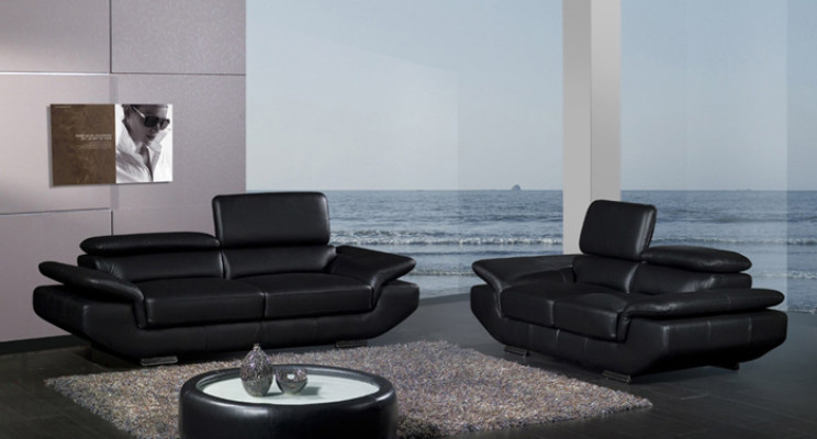 3+2 juego de sofás de sillón tapizado moderno de cuero en Weilrod