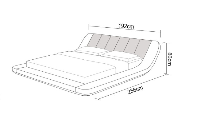 Diseño de cama de cuero, camas tapizadas de lujo modernas dobles conyugales de 140/160/180 cm.