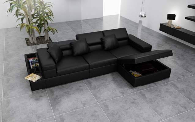 Sofá de cuero Sofá Sofá moderno Conjunto de salón esquinero de diseño Sofá esquinero