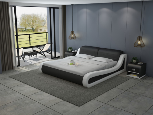 Diseño de cama de cuero Leder Polster Betten Luxus Doppel Grande 140/160/180 LB8831