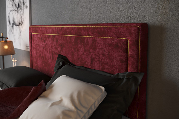 Cama de diseño Boxspring Hotel Cama doble Lujo Caja de cama tapizada Función Amarilla.