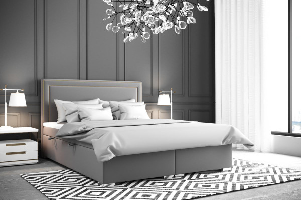 Cama de diseño Boxspring Hotel Cama doble Lujo Caja de cojines Función Terciopelo Nuevo