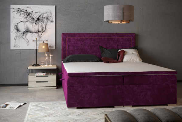Cama doble de hotel Boxspring Cama de lujo Acolchada 90/100/120/160/180x200cm