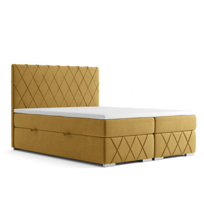 Juego de dormitorio completo cama doble colchón somier topper camas función caja
