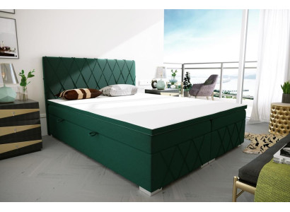 Cama doble conjunto completo colchón somier cubrecolchón camas función caja verde