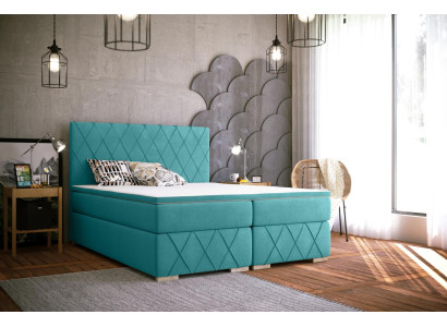 Conjunto completo de colchón y topper cama boxspring de lujo acolchada 140x200cm camas