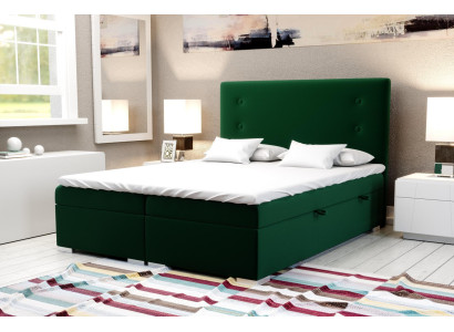 Cama boxspring doble de hotel, conjunto completo, colchón, topper, camas de función, caja.