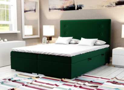 Cama boxspring doble de hotel, conjunto completo, colchón, topper, camas de función, caja.