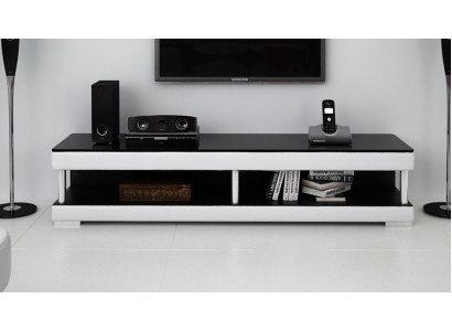 RTV Mueble de TV Cuero Mesa de Vidrio Armario de TV Mesa Lowboard Mo.C
