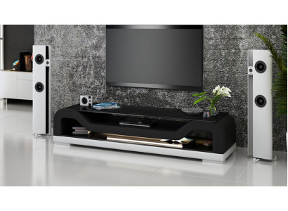 RTV TV Aparador de cuero, mesa de vidrio, armario de televisión, Mo.F de mesa baja.