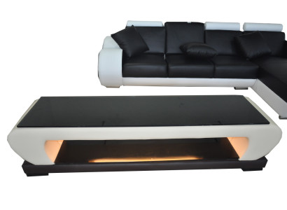 RTV Mueble de TV Cuero Mesa de diseño Mesa de vidrio Armario de televisión Nuevo Moderno