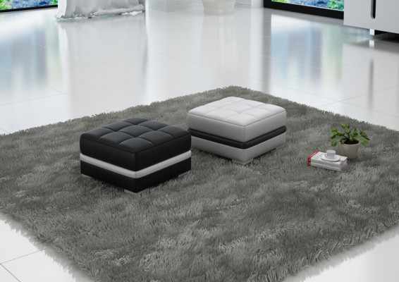 Diseño de taburete acolchado, reposapiés, otomana, asiento acolchado Pufa FT002