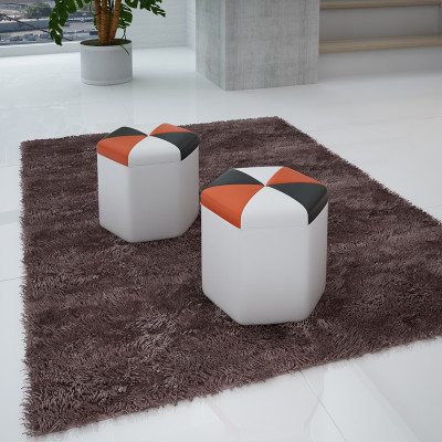 Diseño otomano de taburete tapizado otomano asiento chaise tapizado FT004