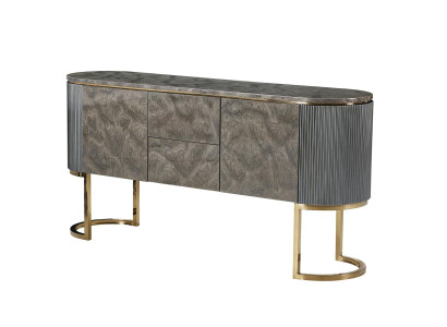 Consola Diseño Moderno Muebles de Madera de Lujo Gris Oscuro Creativo Sala de Estar
