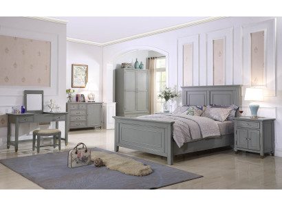 Dormitorio Muebles Conjuntos completos Cama Mesita de noche Armario Mesa Nuevo 6 pzs.