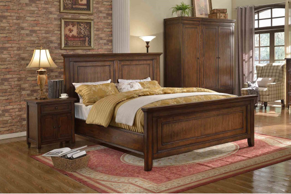 Muebles de dormitorio de diseñador, juego completo de 5 piezas cama mesita de noche armario nuevo