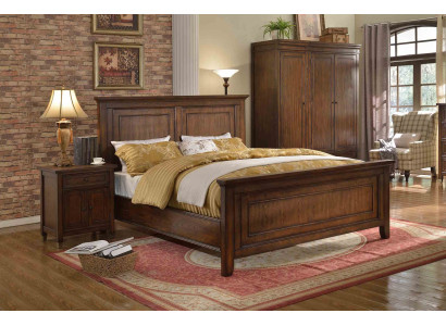 Muebles de dormitorio de diseñador, juego completo de 5 piezas cama mesita de noche armario nuevo