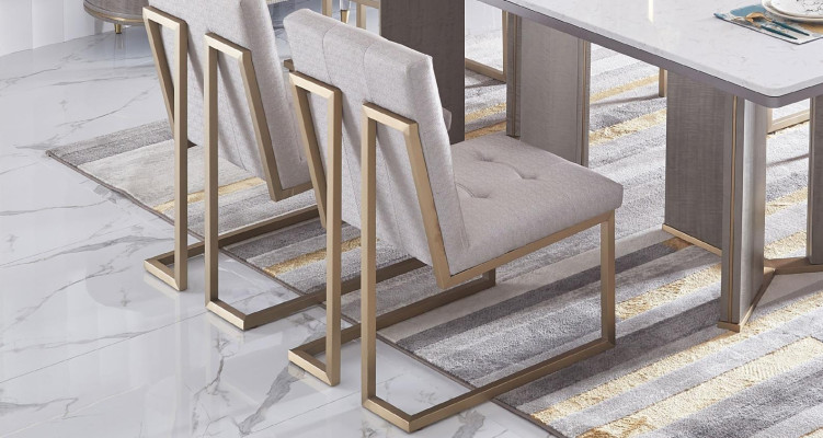 Diseño de muebles para comedor Grupo de sillas Mesa 6 sillas con respaldo Nuevo