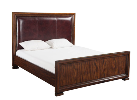 Conjunto de dormitorio completo de 4 piezas, diseño moderno de lujo, cama, 2 mesitas de noche.