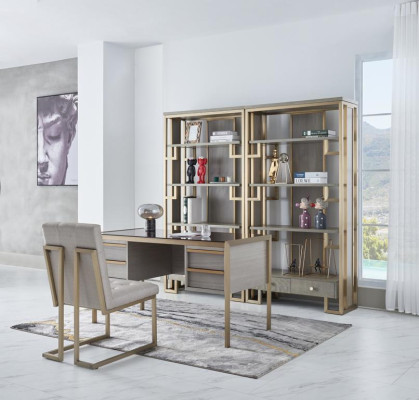 Alta calidad Diseñador Oficina Mobiliario Estilo Muebles Mesa Silla Vitrina de 4 piezas.