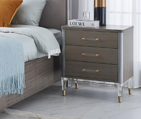 Conjunto clásico de dormitorio de 3 piezas Cama clásica + mesita de noche Cama doble