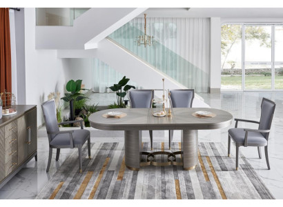 Diseño de silla conjunto de 6 sillas de lujo grupo de sillas de asiento acolchado sillón conjunto nuevo