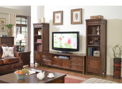 Clásico vitrina de pared con mueble para la televisión mueble de pared armario de 3 piezas.