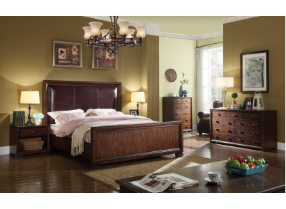 Cama de 2 plazas con 3 mesitas de noche. Sets de dormitorio de diseñador con camas de lujo. Conjunto completo.