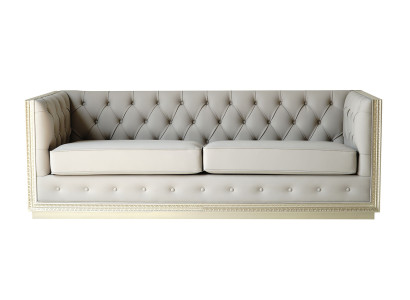 Chesterfield sofás de sala de estar equipados con tapicería de sofá de 3 plazas de 220 cm de longitud de origen italiano.
