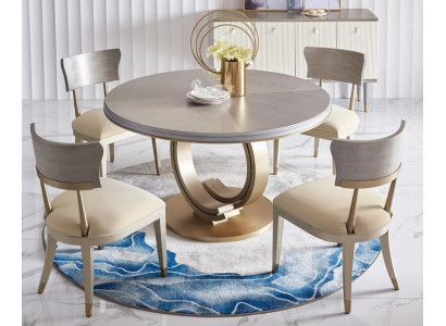 Juego de sillas de diseño 4x Sillas de lujo Conjunto de cojines para asiento Grupo de sillones Conjunto de mobiliario