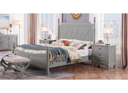 Clásico cama 2x mesita de noche 3 piezas. Dormitorio Set camas nuevo Lujo 150x200 Nuevo