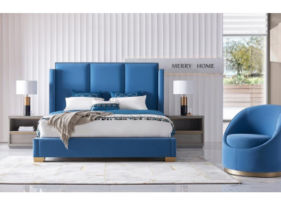 Dormitorio de lujo Conjunto de muebles de cama 2x mesita de noche Juegos de cama Muebles de hotel de Dubai.