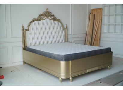 Chesterfield Cama Doble de Madera Diseño de Cama Tapizada Matrimonial Dormitorio 180x200