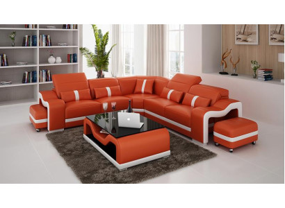 Desing Sofá en forma de L de cuero sofá rinconera sofá sofá rinconera de tela