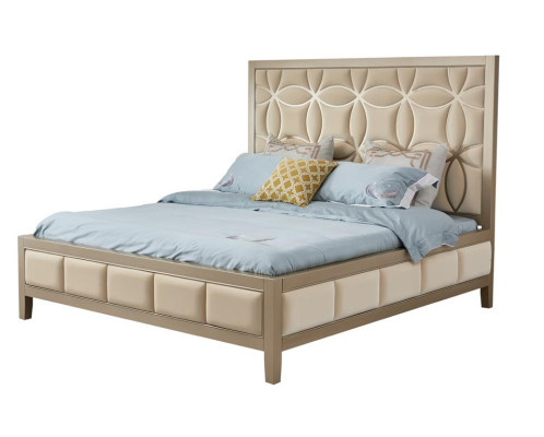Dormitorio Cama de lujo Cama doble Madera 180x200cm Cama real de lujo