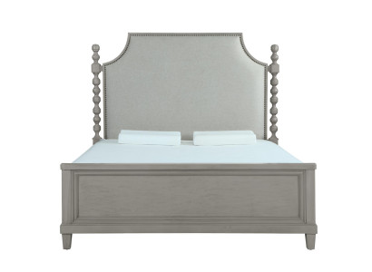 Diseño de cama de lujo para hotel doble habitación de dormir de madera estilo casa de campo nuevo barroco nuevo