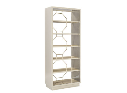 Mampara de estantería, estantería, aparador, vitrina, acero inoxidable, madera, muebles de lujo, mobiliario.
