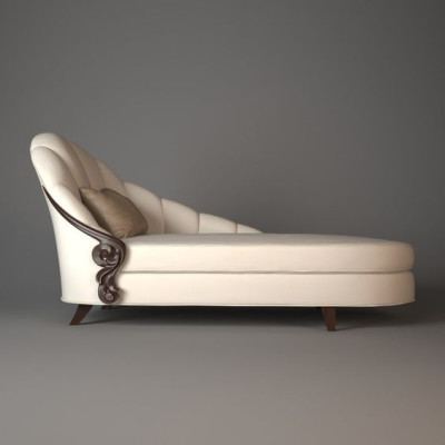 Chaise longue elegante cama Muebles italianos de madera italiana.