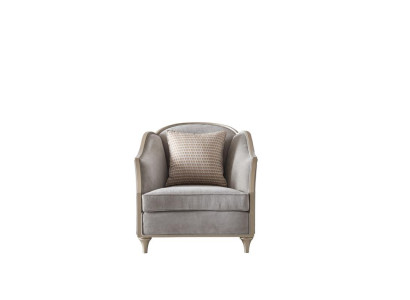 Sillón Hotel Tapizado Sillas Sala de estar Sillón moderno estilo italiano.