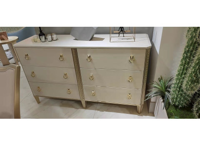 Cómoda de 160 cm, muebles de dormitorio de madera con patas multifuncionales y modernas.