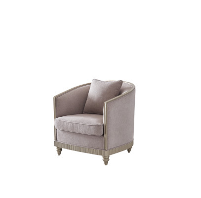 Sillón de lujo para sala de estar, hotel, acolchado, decoración, moderno, diseño de una plaza, gris.