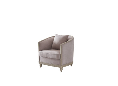 Sillón de lujo para sala de estar, hotel, acolchado, decoración, moderno, diseño de una plaza, gris.
