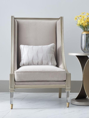 Clásico sillón de orejas Sillón Sofá Tapizado Asiento Salón Relax Club Tela