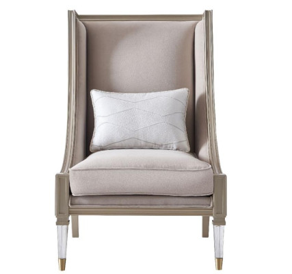 Clásico sillón de orejas Sillón Sofá Tapizado Asiento Salón Relax Club Tela