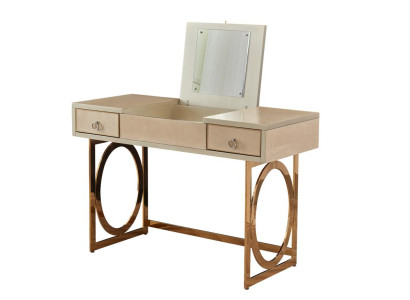 Mesa de tocador consola de diseñador, mesa de cosméticos, espejo decorativo, cómoda, tocador.