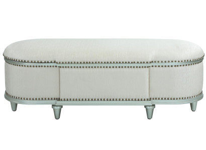 Baúl taburete ovalado clásico reposapiés banco otomano.