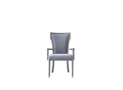 Silla de diseño de lujo estilo italiano real, mueble de una sola plaza de madera con respaldo.